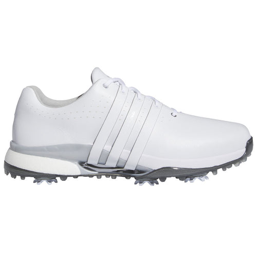  Adidas Tour 360 Golf Shoes (White/White/Silver) Premium Tour Level Support With 360Wrap