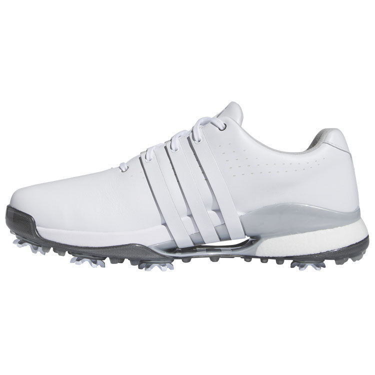  Adidas Tour 360 Golf Shoes (White/White/Silver) Premium Tour Level Support With 360Wrap