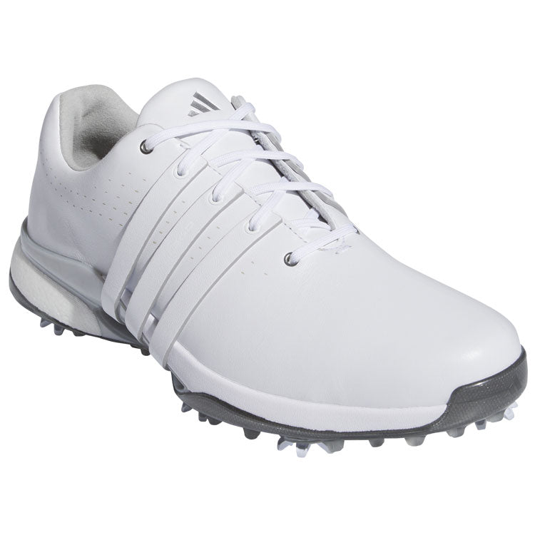  Adidas Tour 360 Golf Shoes (White/White/Silver) Premium Tour Level Support With 360Wrap