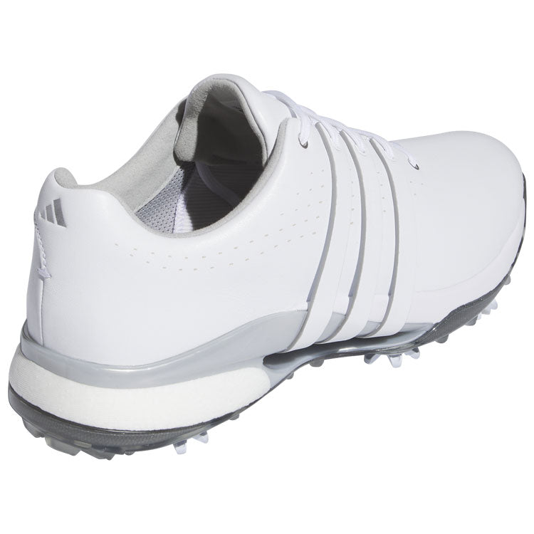  Adidas Tour 360 Golf Shoes (White/White/Silver) Premium Tour Level Support With 360Wrap
