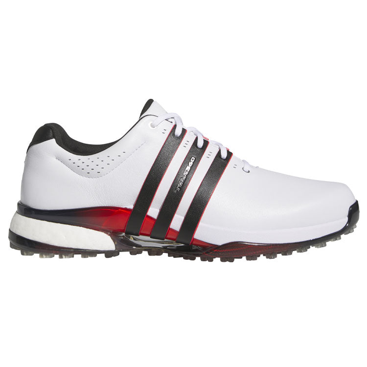  Adidas Tour 360 SL Golf Shoes (White/Core Black/Lucid Red) Premium Tour Level Support With 360Wrap