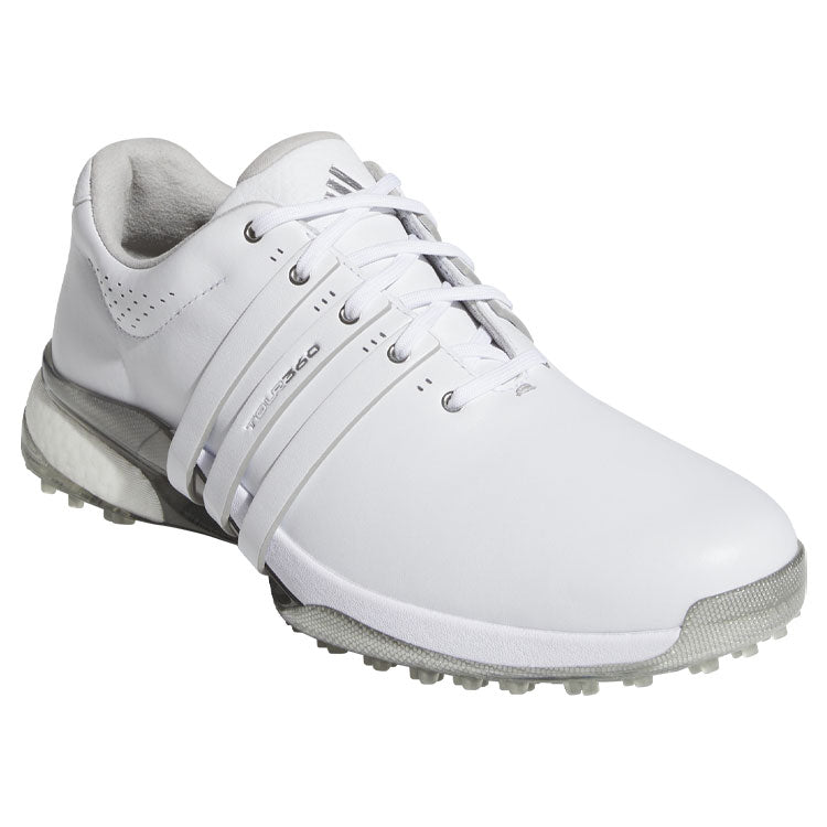  Adidas Tour 360 SL Golf Shoes (White/Silver) Premium Tour Level Support With 360Wrap