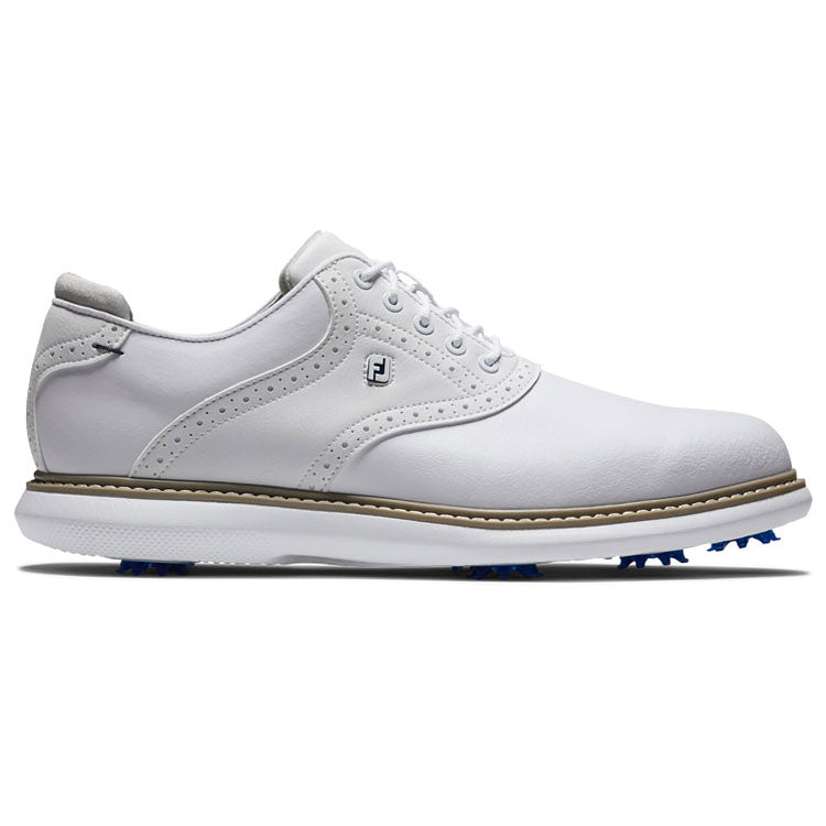  FootJoy FJ Traditions 57903 Golf Shoes (White/White) All Day Comfort In A Modern Classic Style