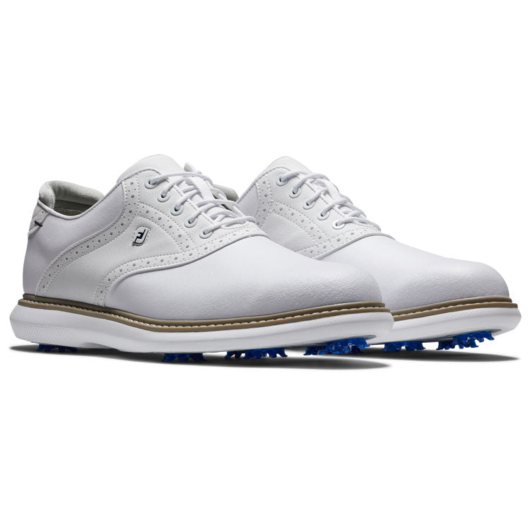  FootJoy FJ Traditions 57903 Golf Shoes (White/White) All Day Comfort In A Modern Classic Style