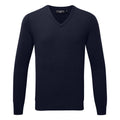  Glenmuir Eden V-Neck Cotton Golf Sweater (Navy) Soft Lightweight Cotton For Comfortable Feel