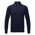  Glenmuir Devon 1/4 Zip Cotton Golf Sweater (Navy) Soft Lightweight Cotton For Comfortable Feel