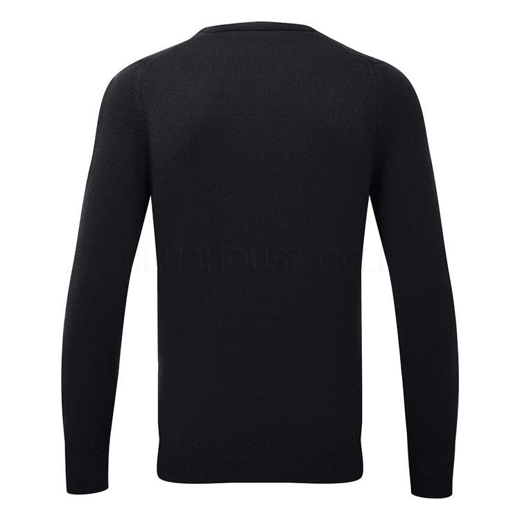  Glenmuir Lomond V-Neck Lambswool Golf Sweater (Black) Incredible Warmth With Pure Knit Lambswool