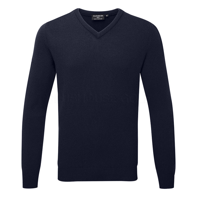  Glenmuir Lomond V-Neck Lambswool Golf Sweater (Navy) Incredible Warmth With Pure Knit Lambswool