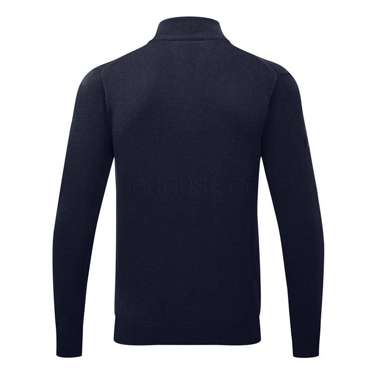  Glenmuir Coll 1/4 Zip Lambswool Golf Sweater (Navy) Incredible Warmth With Pure Knit Lambswool