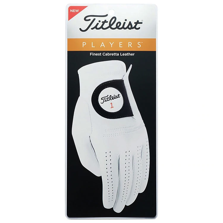  Titleist Players Golf Glove (White / Right Handed Golfer) Leading Tour Choice With Premium Leather